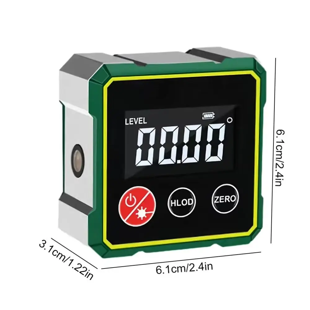 Multifunctional Laser Inclinometer Rechargeable Magnetic Digital Inclinometer 360-degree Measurement High Accuracy
