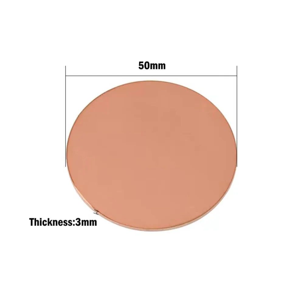 Crafts Diameter 30-80mm Pure Copper Sheet Thickness 0.5-3mm Circular Metal Round Plate Copper Sheet