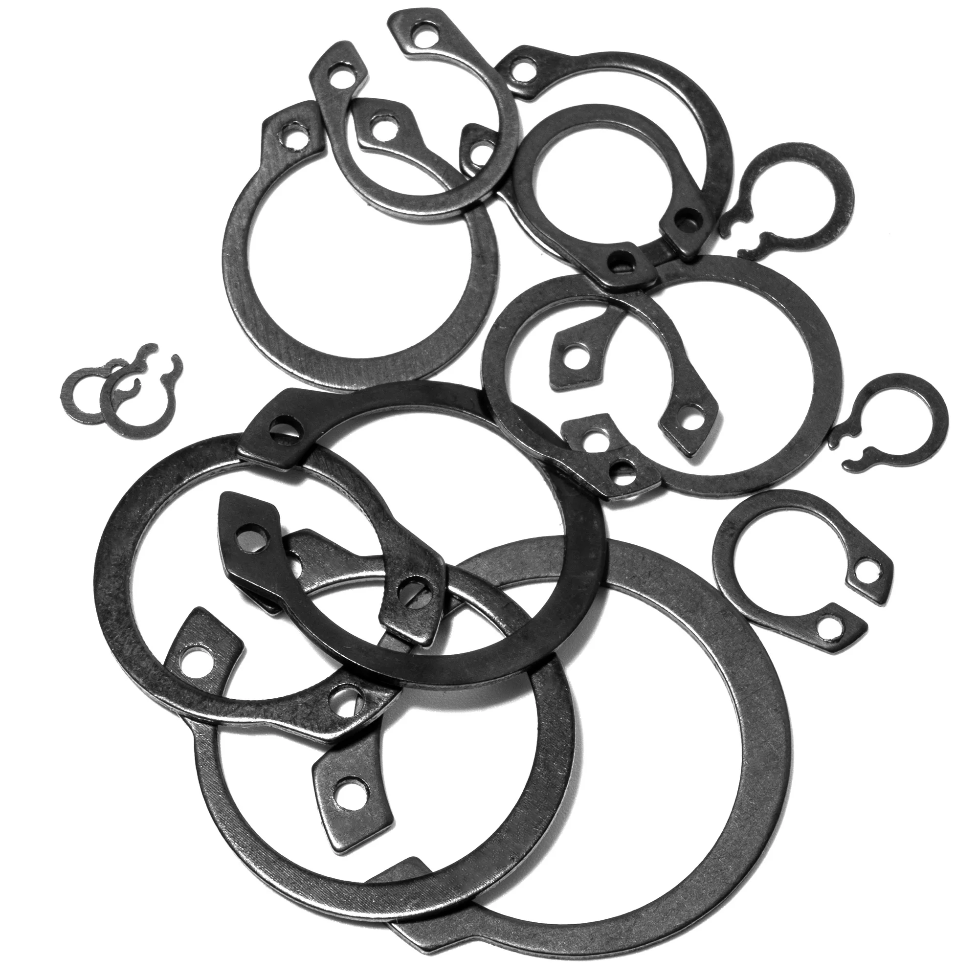 225PCS AIMUNOK Snap Ring Shop Assortment, Retaining Ring Set 15 Sizes External Circlip Snap Retaining Clip Ring Assortment Kit-