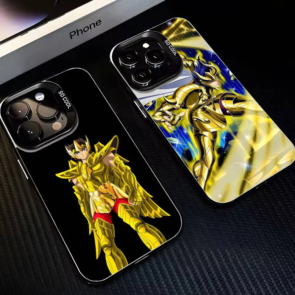 

Saint Seiya K-Knights Of The Zodiac Phone Case For iPhone 16,15,14,13,12,11,Mini,Pro,MAX Black Matte Shockproof Cover