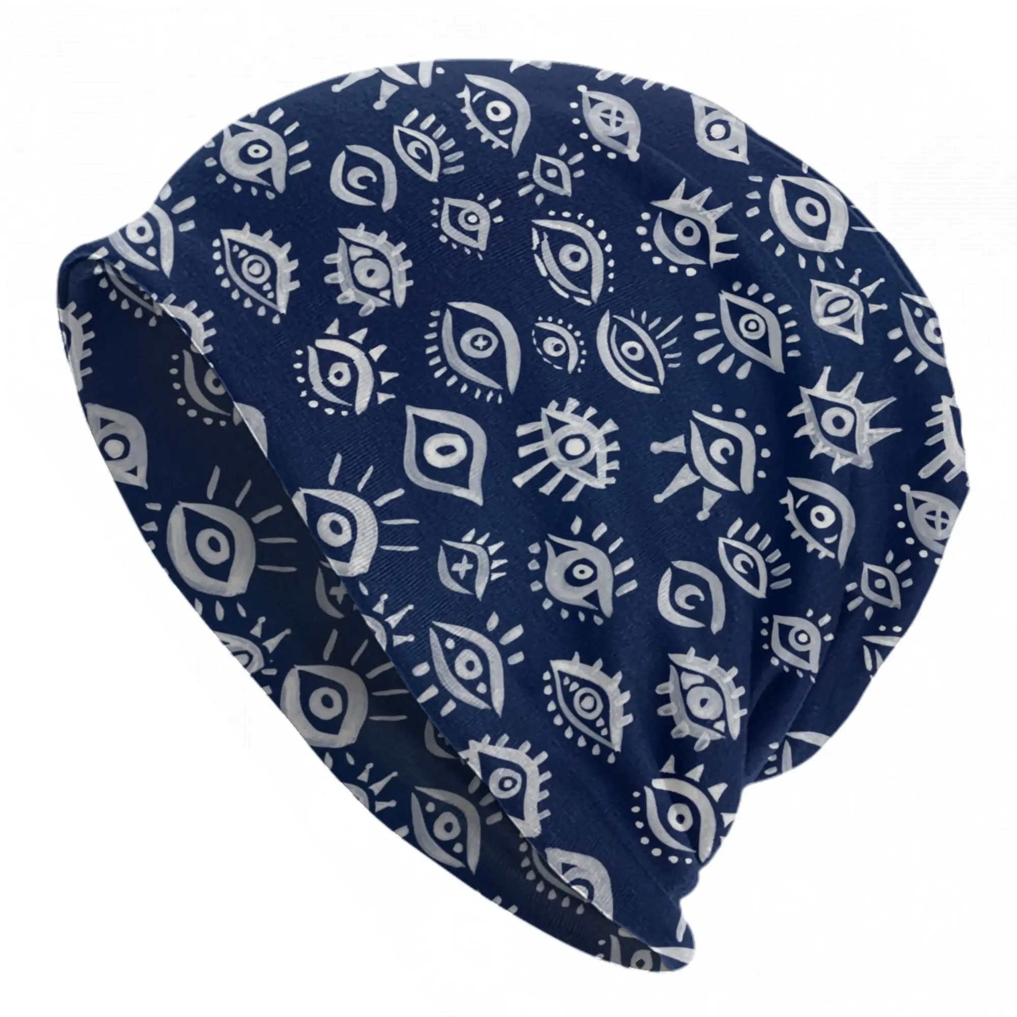 Mystic Eyes Bonnet Hats Autumn Winter Street Skullies Beanies Hat Evil Eye Blue Nazar Boho Spring Thermal Elastic Cap