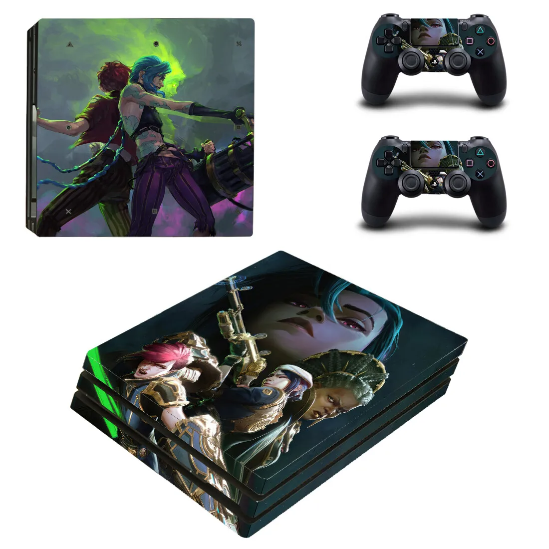 Anime Arcane Jinx PS4 Pro Adesivo skin Decal Cover Protector per console e controller Skin Vinile