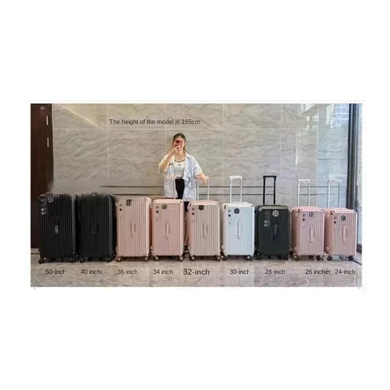 20 24 26 Inch Large Size Suitcase Rectangular Carrier-28 Inch Luggage PC Suitcases Travel Trolley Case with Five Spinner Wheels