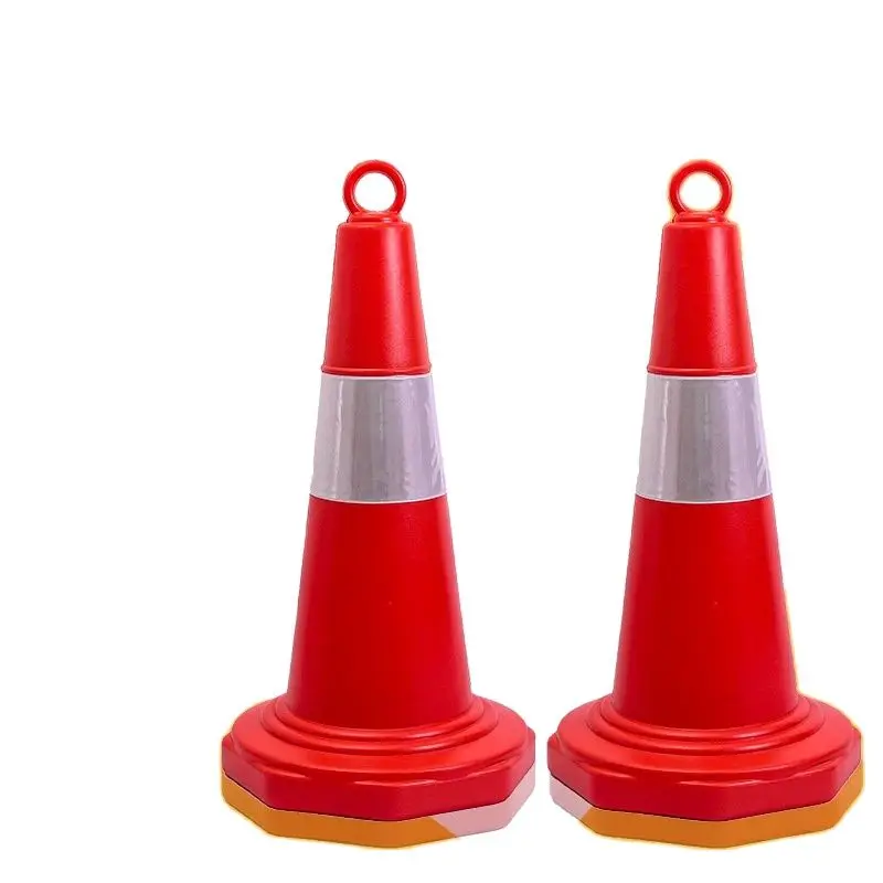 14cm*20cm*25cm Reflective Traffic Road Cone Sleeve PVC Protective Warning Sheeting For Safety  Cones