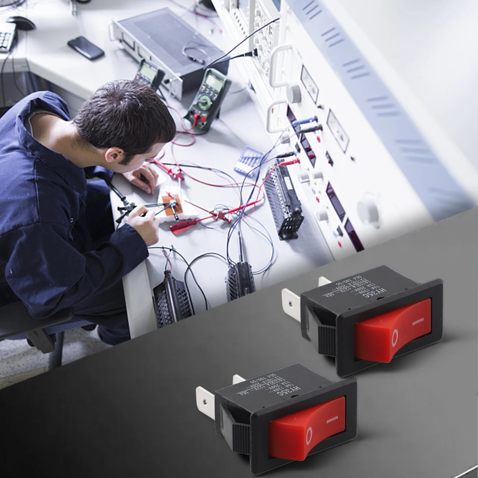 

As Shown In The Picture AC Switch Easy Control Rocker Design Appliance Switch 16A At 125V High-Precision Mechanism