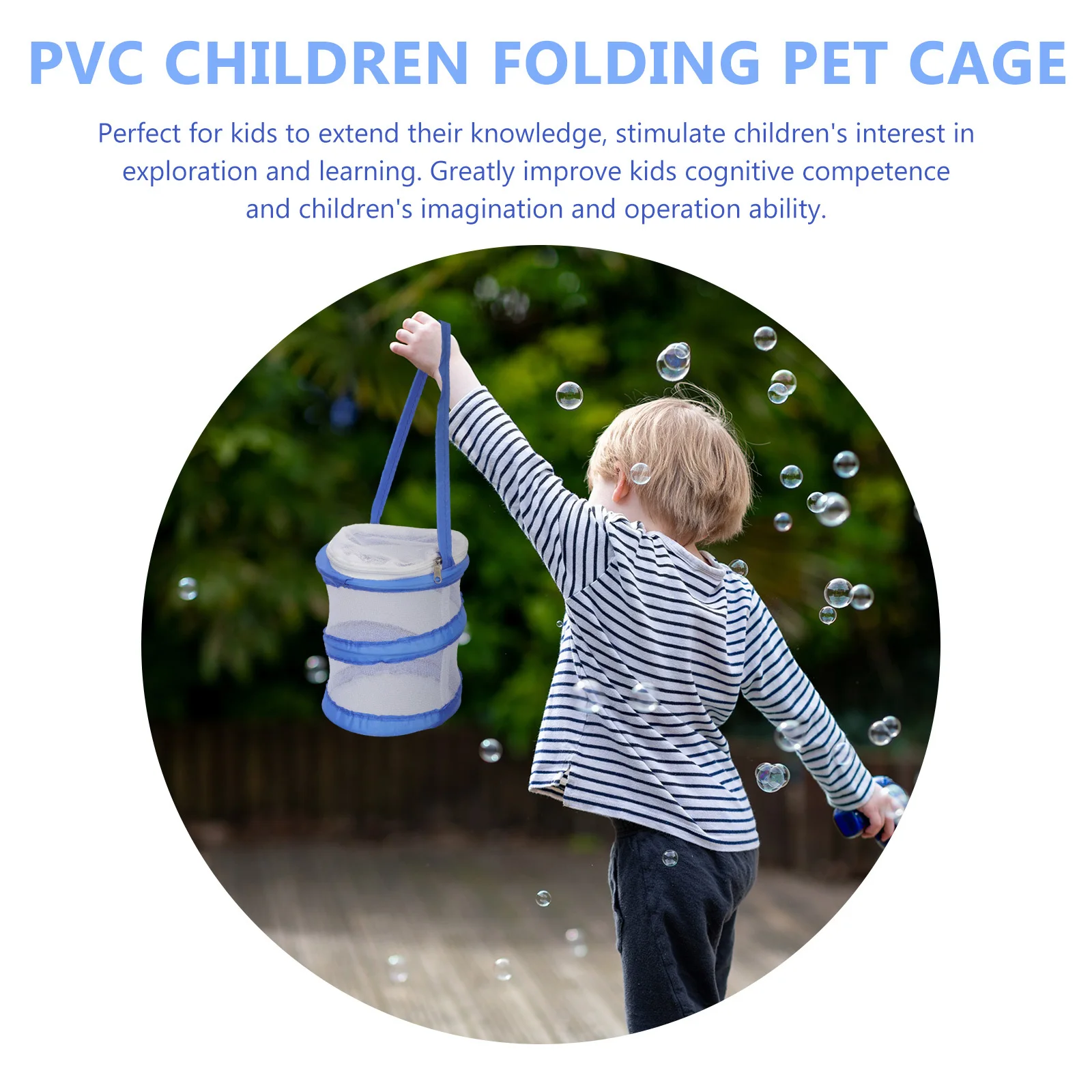 

Portable Folding Insect Cage Breathable Mesh Observation Box Outdoor Kids Catching Crickets Butterflies Grasshoppers Study
