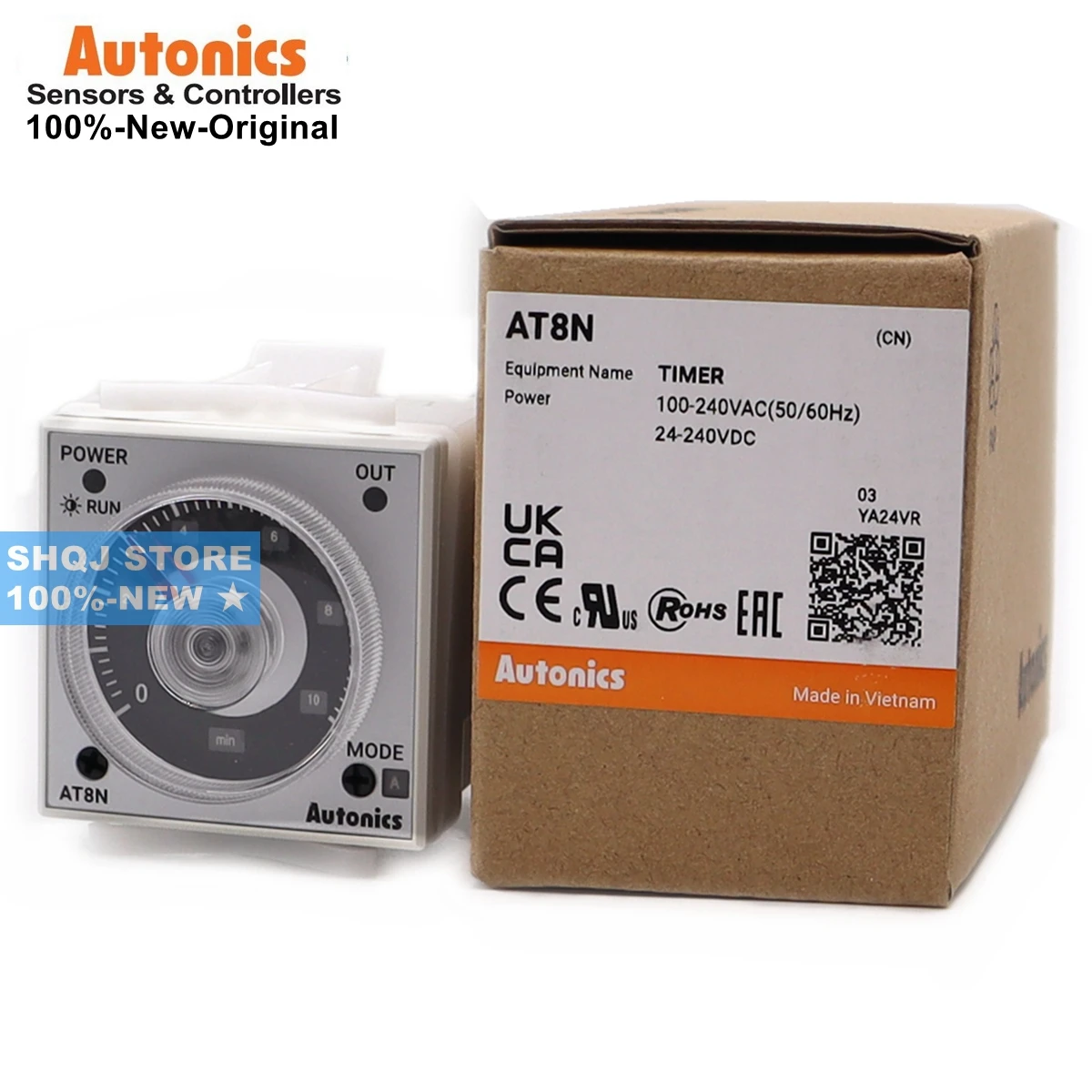 Autonics 100%-NEW AT8N 100-240VAC 24-240VDC TIME RELAY Original