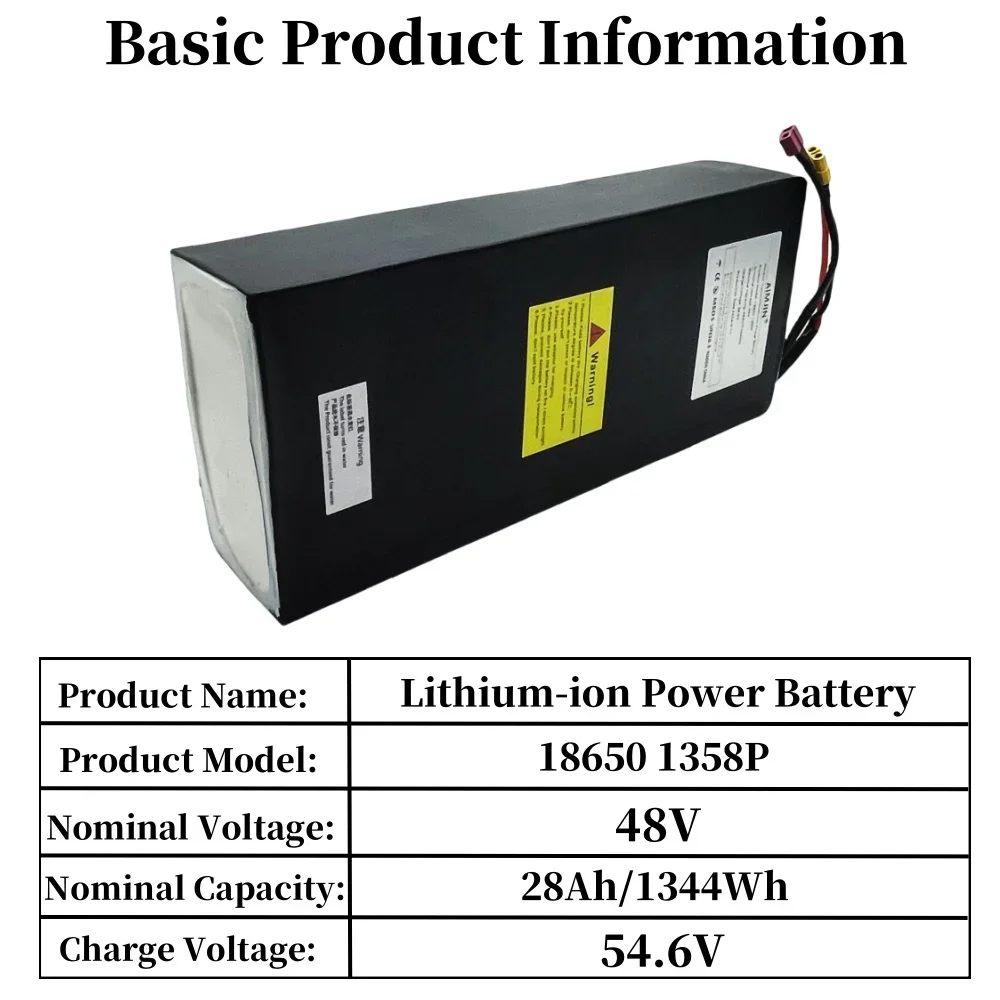 48V 28000mAh 13S8P แบตเตอรี่ลิเธียมไอออนสําหรับ Kugoo M5/M5Pro/MaxSpeed พับไฟฟ้าสกู๊ตเตอร์แบตเตอรี่ในตัว BMS