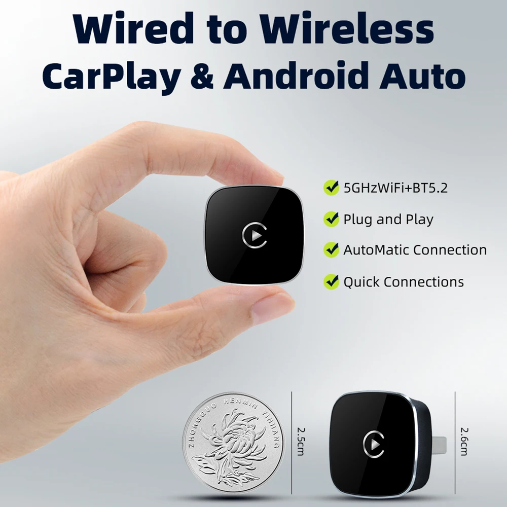 EKIY 2in1 اللاسلكية CarPlay دونغل اللاسلكية أندرويد السيارات محول AI صندوق ذكي سيارة أنظمة ذكية للسيارة مع السلكية CarPlay #3