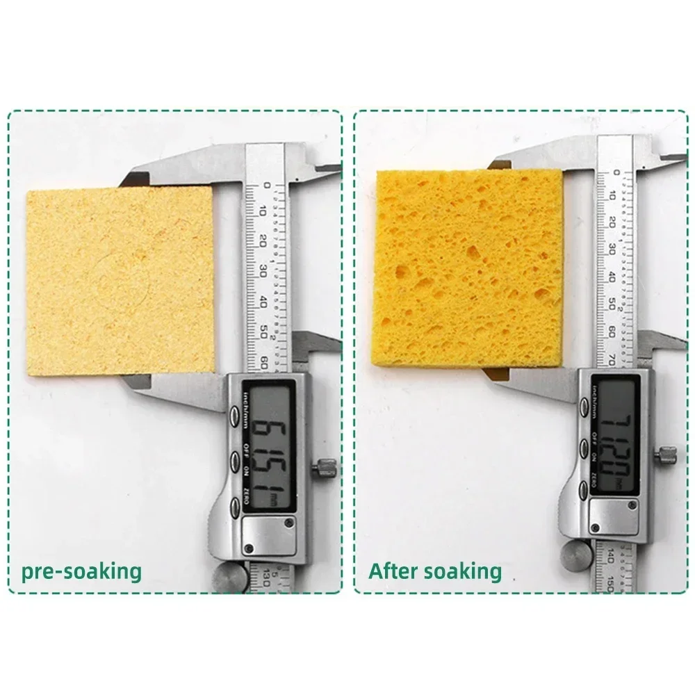 5 Pcs Soldering Iron Tips Cleaning Sponge Cleaner High Temperature Enduring Condense Sponge for Welding Tips Cleaining Tool