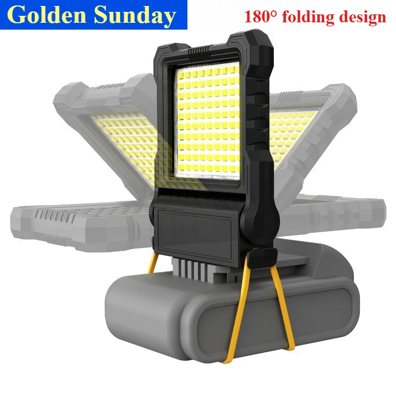New Super Bright LED Work Light Portable Long-Lasting Strong Light Supply for Night Work Light 72V Li-ion Battery Power Tool