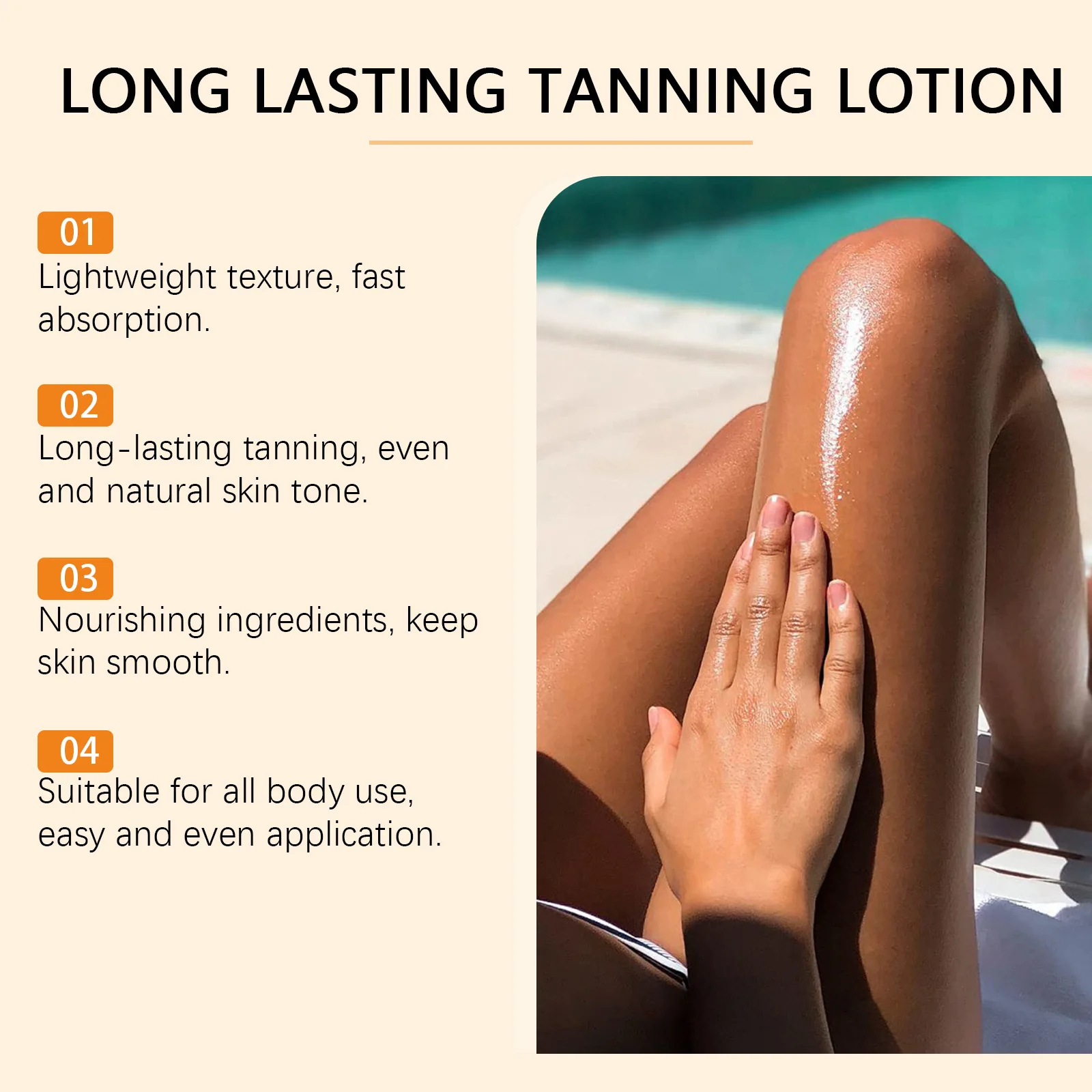 Hanchobit Sunless Zelfbruinende Crème Zomer Buiten Binnen Natuurlijk Brons Hydraterende Fake Tan Body Zelfbruiner Bruiningslotion