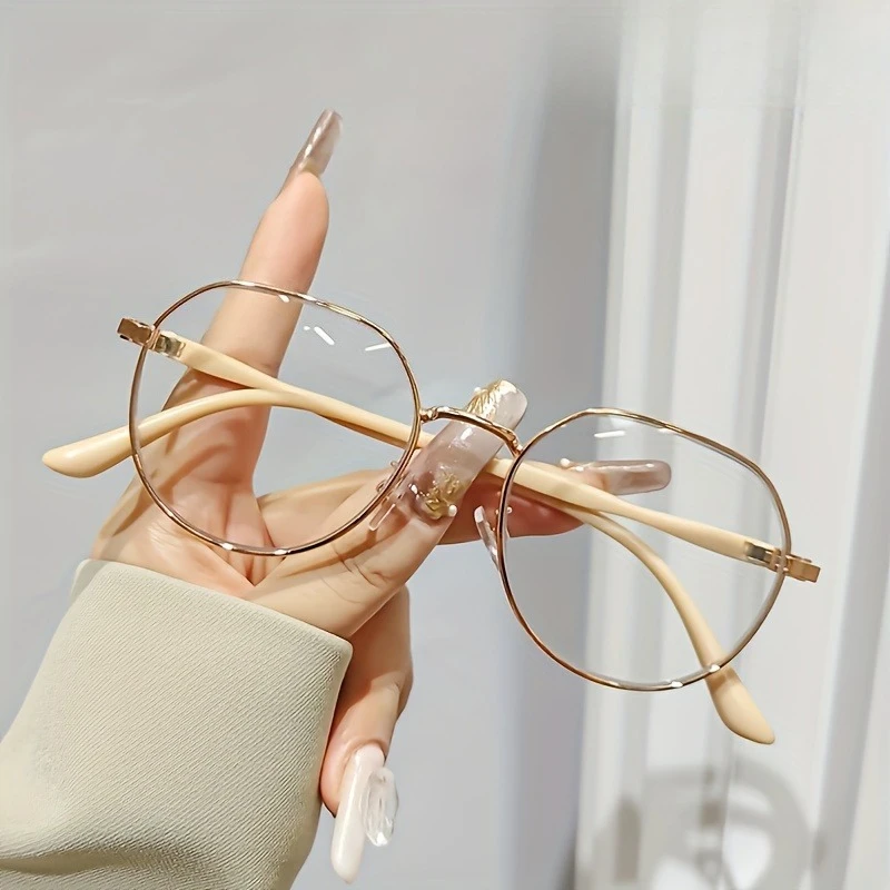 نظارات ريترو محايدة بيضاوية مع حماية من الضوء الأزرق مناسبة لكل من الرجال والنساء مريحة في الارتداء لفترة طويلة #1