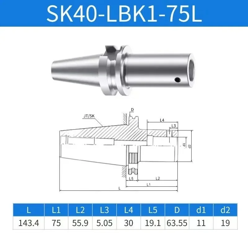 High qualit HRC55SK40 JT40 LBK1 2 3 4 5 6 Tool Holder EWN/RBH Boring head Adapter SK JT LBK Adjustable double-edged rough boring