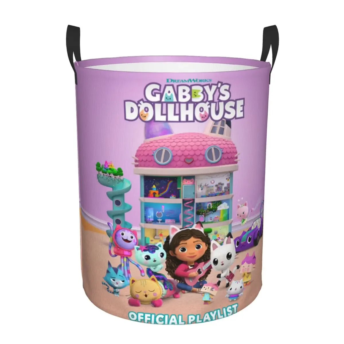 

Gabbys Mercat Cats Laundry Hamper Large Clothes Storage Basket Cartoon Dollhouse Toy Bin Organizer for Boy Girl