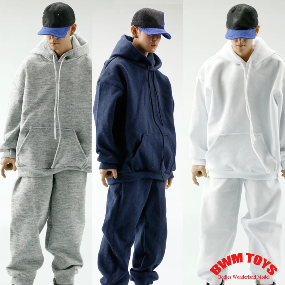 

FA012 1/6 масштаб, модный солдатский пуловер, спортивный свитер с капюшоном, комплект свободных брюк, брюк, комплект одежды, модель для 12 дюймов, сильное тело