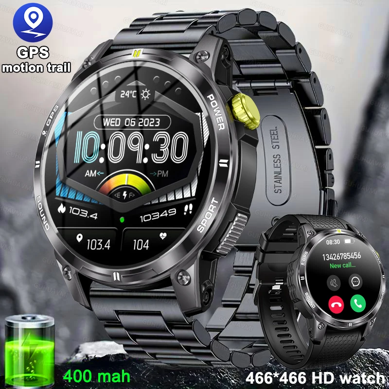 

2024 New Original For Huawei Xiaomi Smartwatch Men HD Screen GPS Tracking Motion Bluetooth Call Health monitoring smart watch