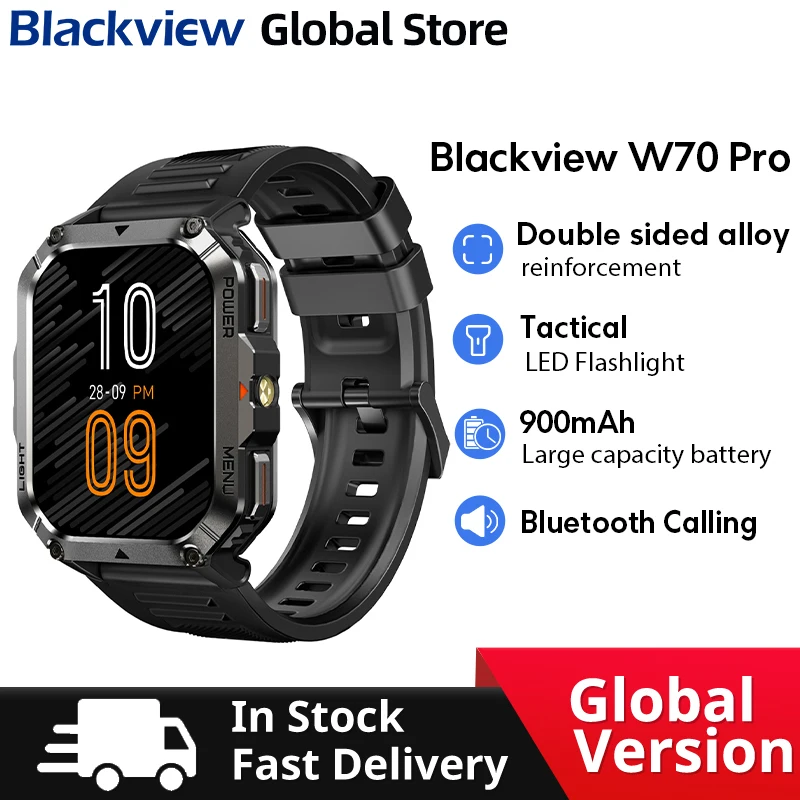 

Новые защищенные смарт-часы Blackview W70 Pro 2025 года с дисплеем 1,45 дюйма, аккумулятором 900 мАч, для активного отдыха, с аварийным LED-освещением и компасом