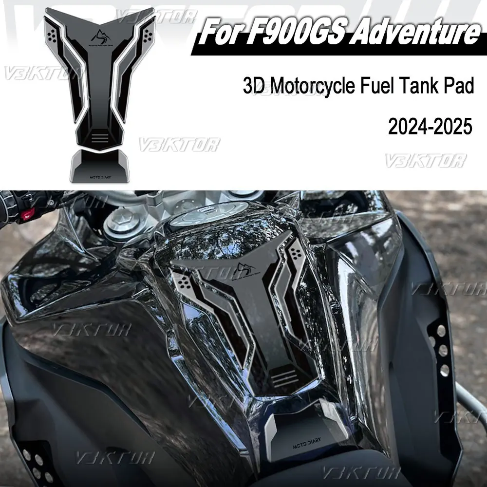 3D Resin Tank Stickers Motorcycle Fuel Tank Protection Decals For F900GS ADV F900 GS ADV F 900 GS Adventure Triple Black