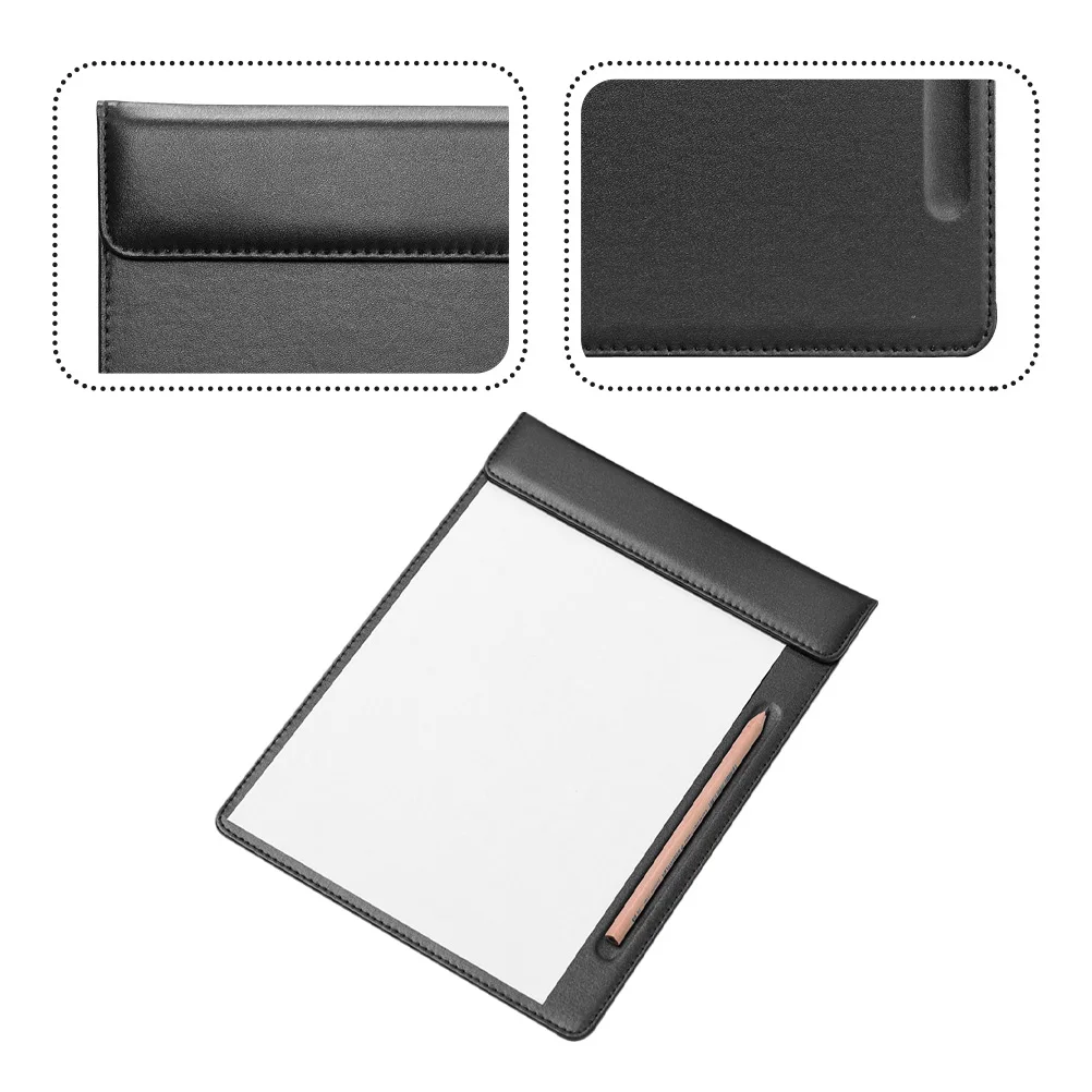 

Magnetic Suction Clipboard With Pen Holder Compact Portable Writing Board For Office School Multi Purpose File Storage Black