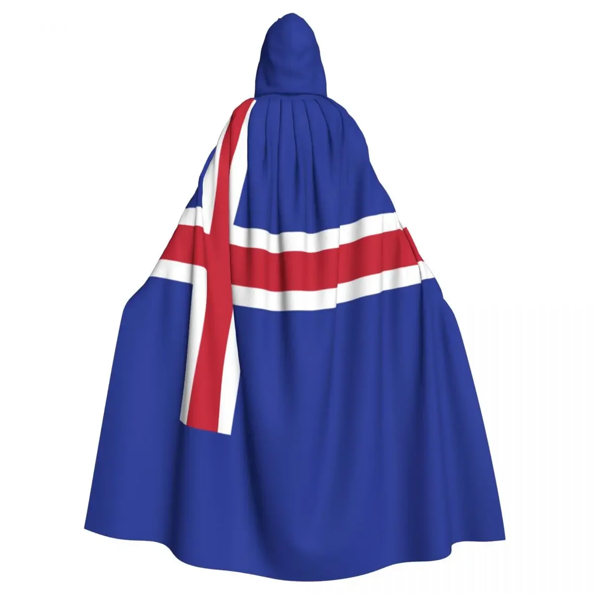 Adult Vampire Cape Hooded Robe Halloween Iceland Flag  Full Length Cosplay