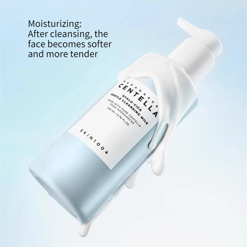 Korean Centella Skincare 2pcs Sets Hyalu-cica Gentle Cleansing Milk,Makeup Remover Moisturizing Cleanser Soothing Dry Skin 200ml