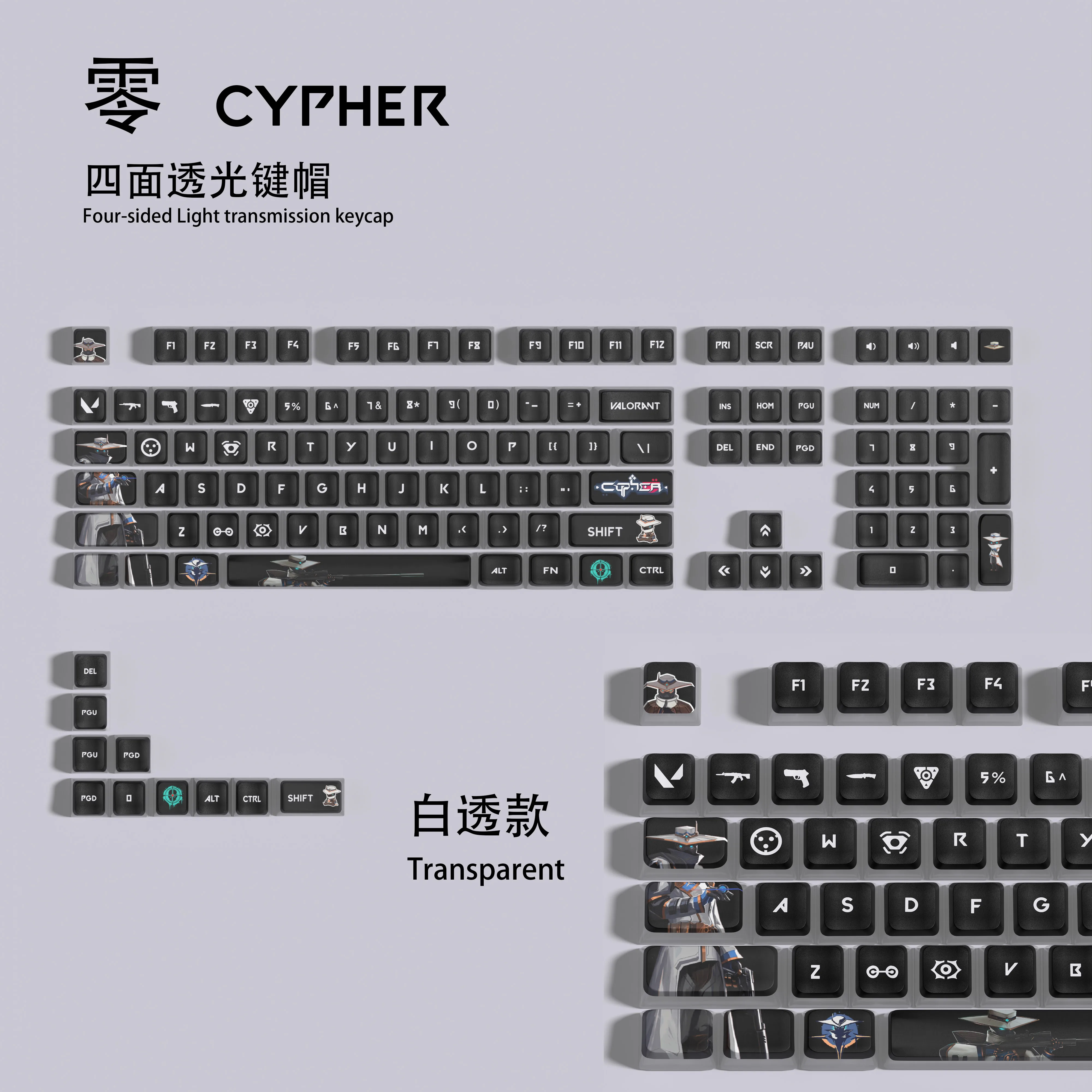 

VALORANT Cypher keycap tile maker compatible with mechanical keyboards such as Wooting ATK
