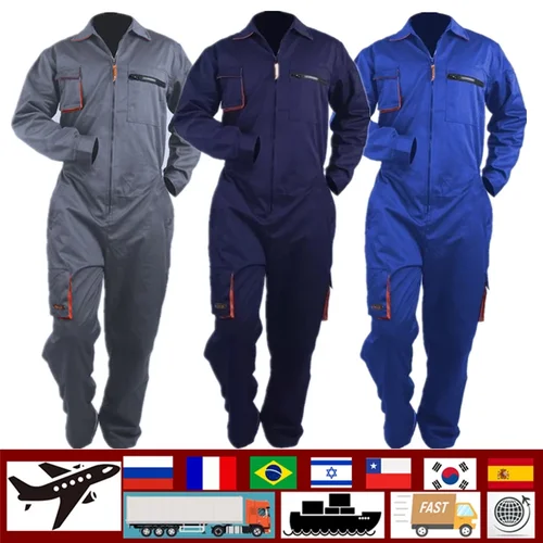 Imagen 2 del producto Uniforme de trabajo para hombre y mujer, monos de trabajo, traje de soldadura, taller de reparación de automóviles, ropa mecánica de talla grande, 2023