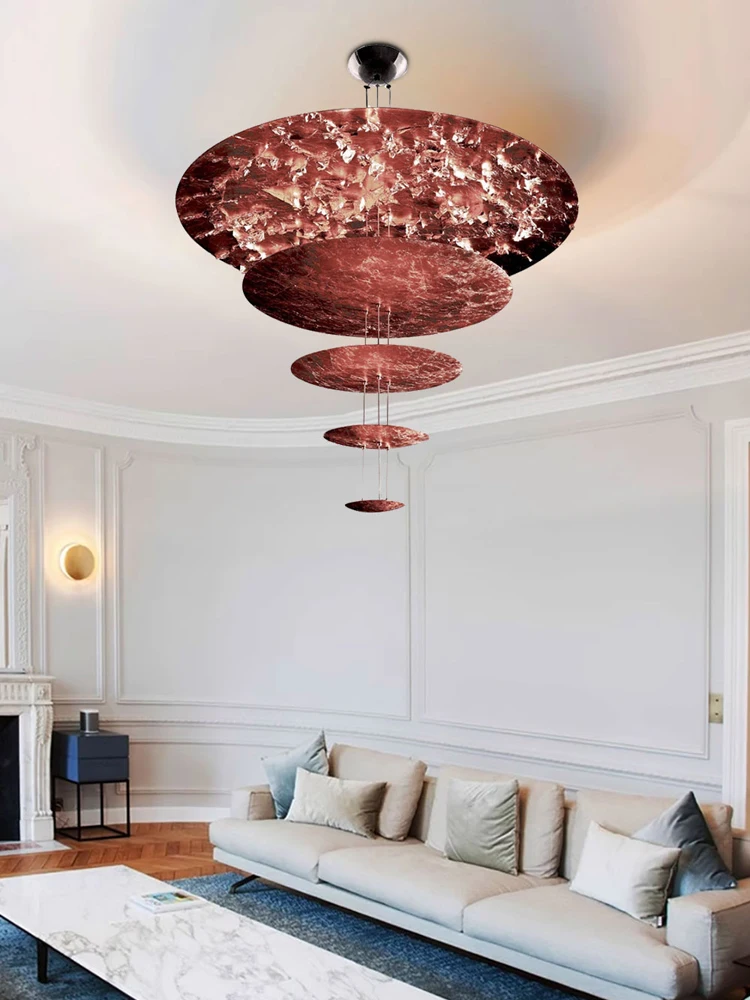 Modern Minimalist Gold Pendant Light LED Ceiling Chandelier Italian Suspension Lustre Decorative Fixture For Villa Home