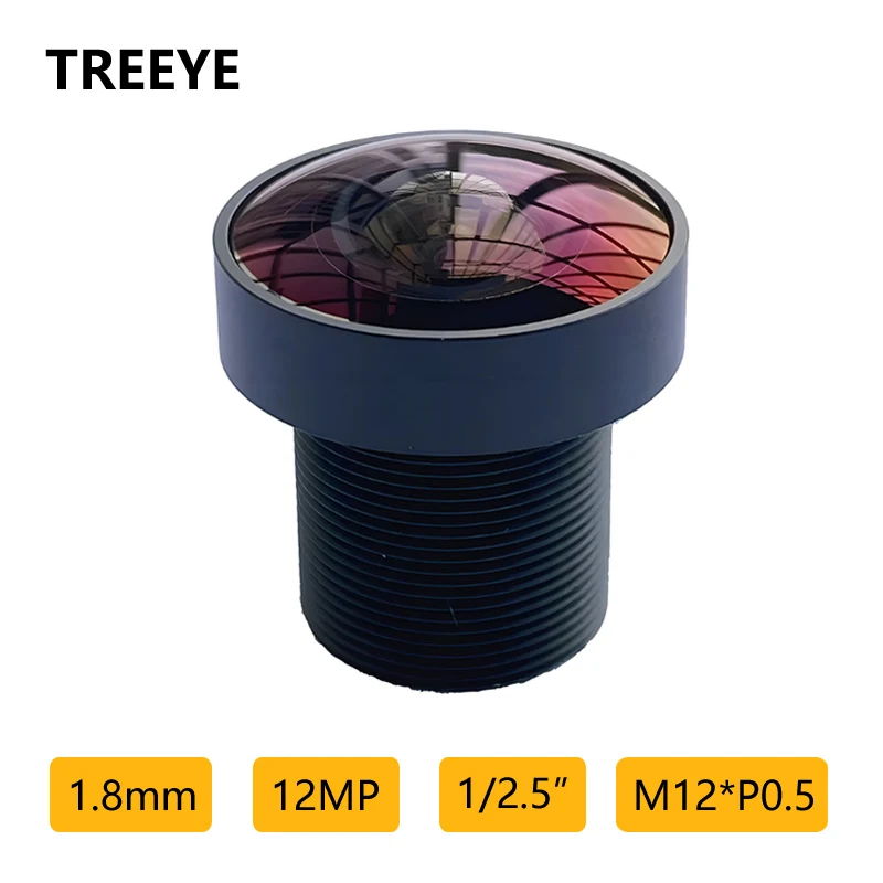 

Объектив «рыбий глаз» 4K 12MP 1,8 мм F2.0 1/2,5 "M12 Объектив для видеонаблюдения Автомобильный объектив для камеры записи Дроны Спортивная гоночная камера Аксессуары для объектива