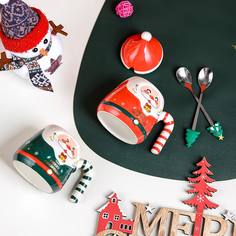 

Cute Santa Claus Ceramic Teacups - Winter Decoration - Give Friends, Family or Kids A Christmas Birthday Surprise