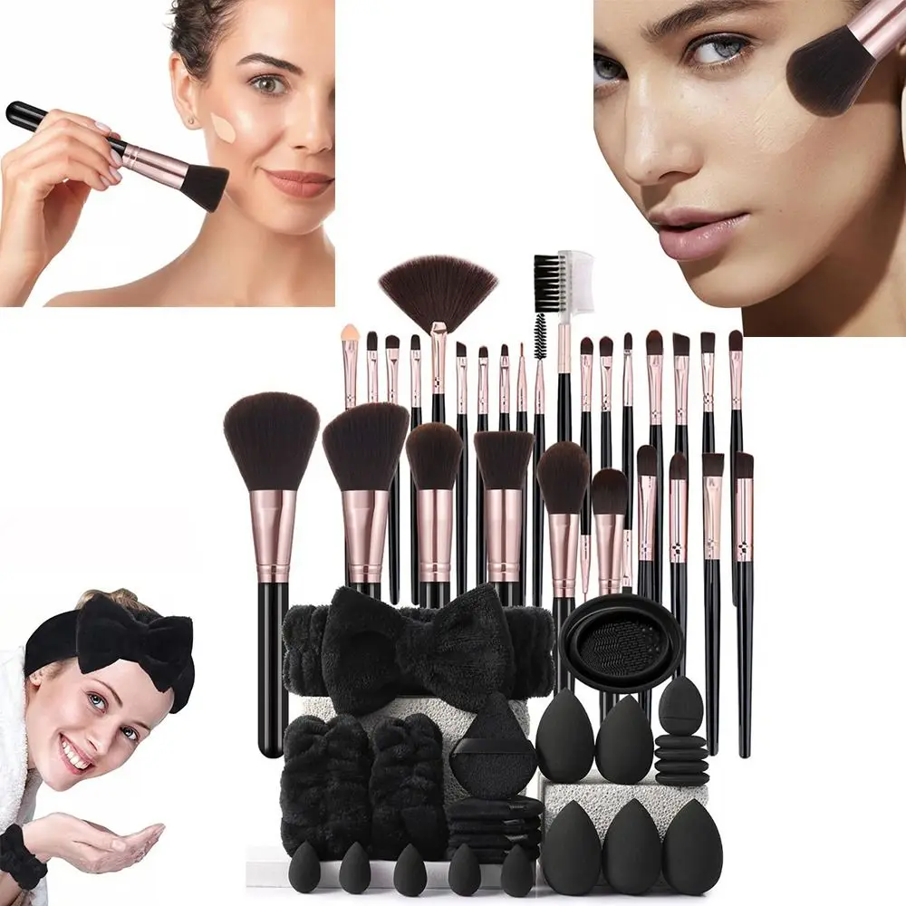 Juego de brochas de maquillaje en polvo, 39 Uds., herramienta de belleza, brochas para mezclar, Kit de herramientas cosméticas, brocha para base portátil, juego de herramientas de maquillaje
