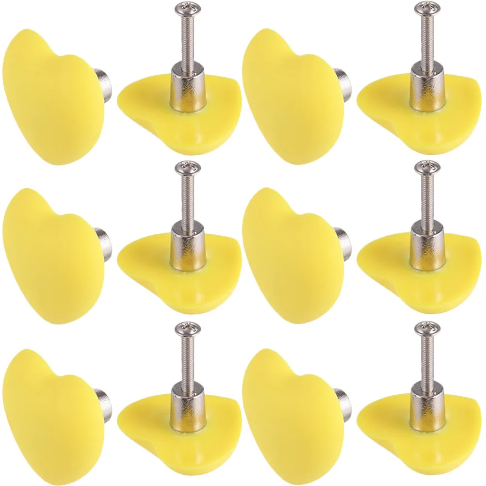 12Pcs Anti-Collision Cabinet Pull Heart Shaped Dresser Drawer Knobs Kitchen Cupboard Handle Decorative Furniture Pulls