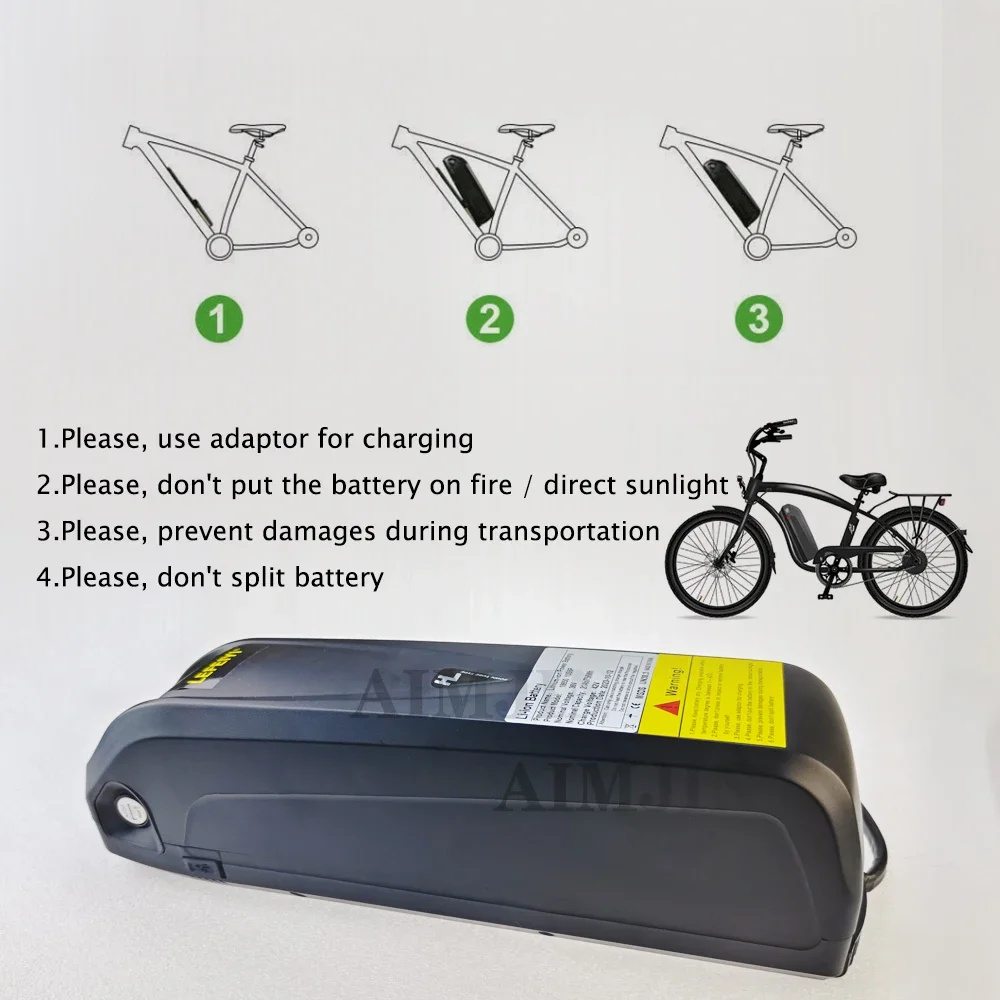 Hailong EBike Akku 52 V 20 Ah Mountainbike 18650 Elektro-Bateria-Pack für Bafang 2000 W 1500 W 750 W 500 W