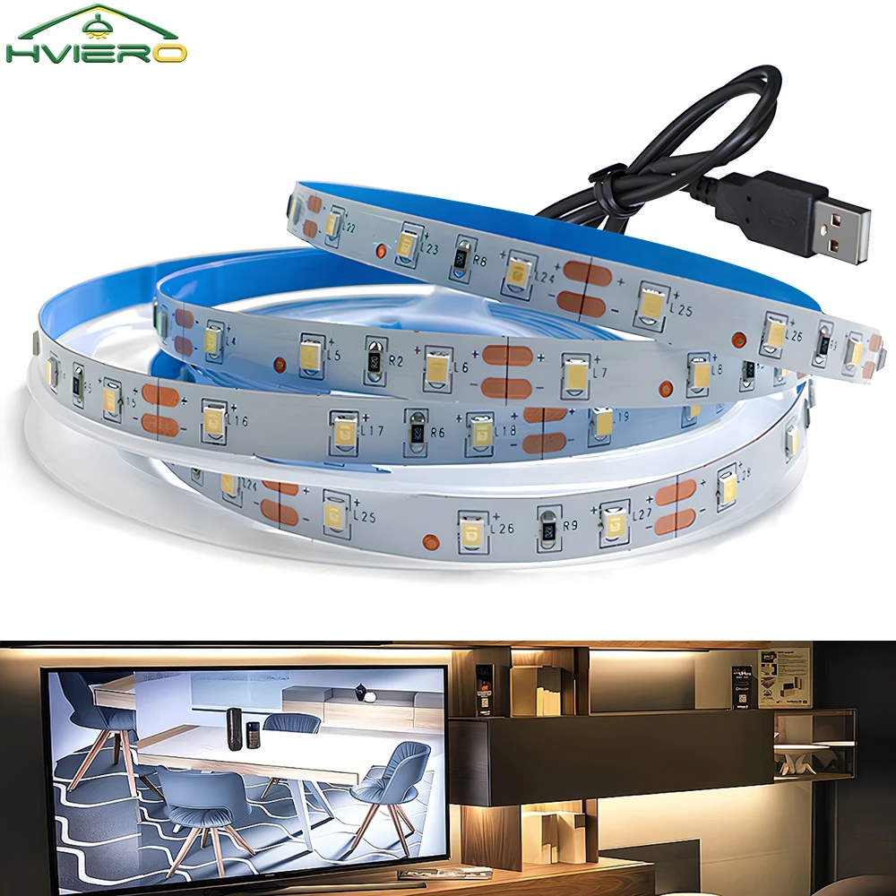

LED Light Strips 2835 Decoration Lighting Infrared Remote Controller Ribbon Lamp USB 5V Festival Party Bedroom BackLight Lamps