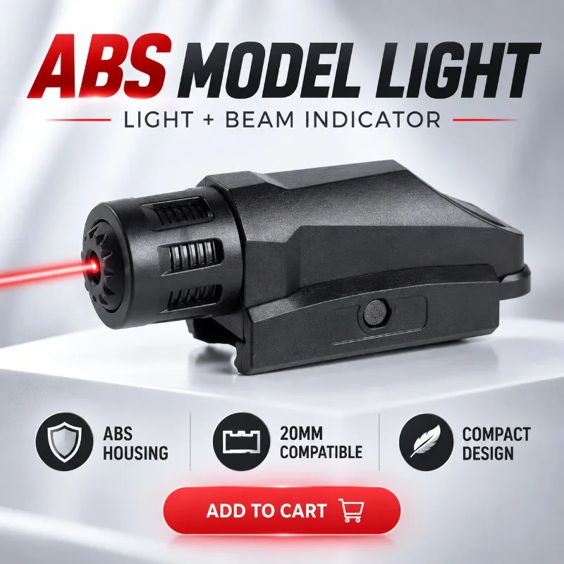 Adjustable Beam Indicator Flashlight Kit ABS Housing for 20MM Rail Hobby Model