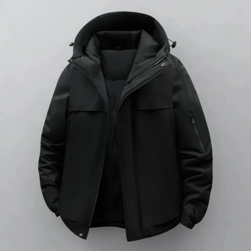 

Autumn and Winter New Men's Warm and Comfortable Cotton Jacket with Thick Velvet, Versatile High Quality Simple Coat for Men