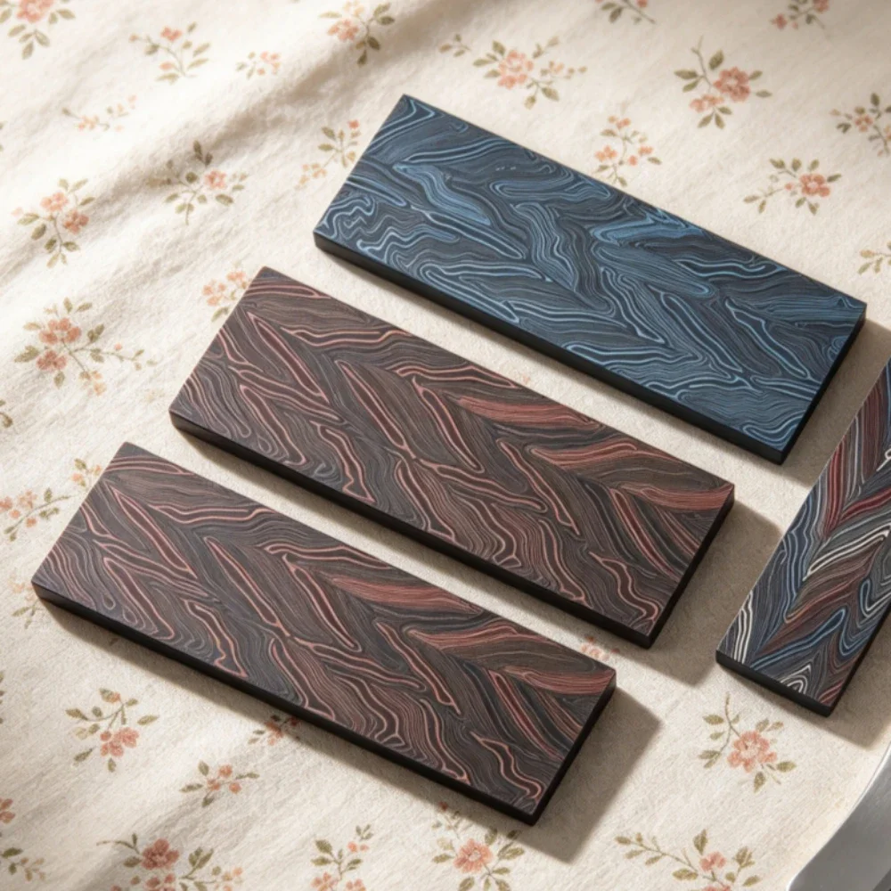 Premium DIY Handle Material 1PC Knife Handle Making and Earphone Panel Inlay Patch Damascus Pattern G10 Handle Materials
