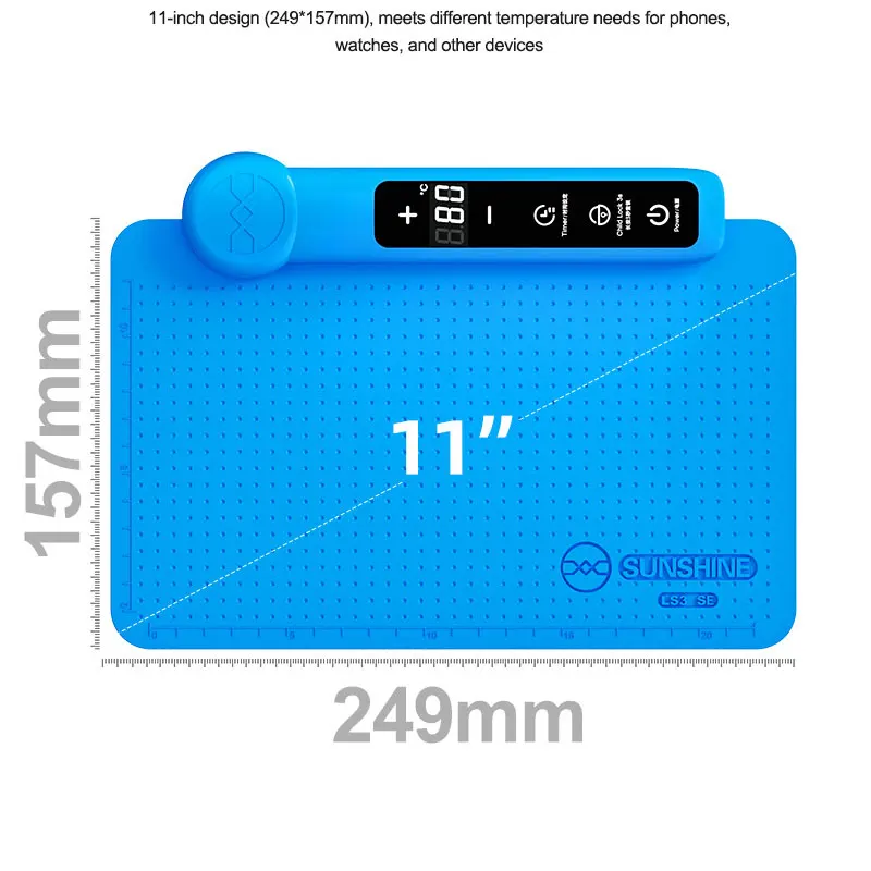

SUNSHINE LS3 SE LCD Screen Separator Heating Separation Pad 40~120℃ for Mobile Phones and Tablets Repair Screen under 11 Inches