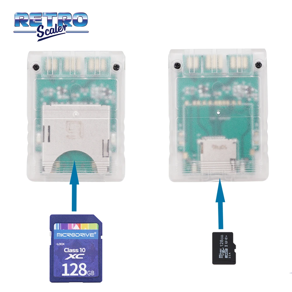 Retroscler-MX4SIO SIO2SD SD 카드 어댑터 및 Fortuna 64MB FMCB OPL1.2.0, 플레이스테이션 2 PS2 슬림 콘솔용 카드 및 게임 카드
