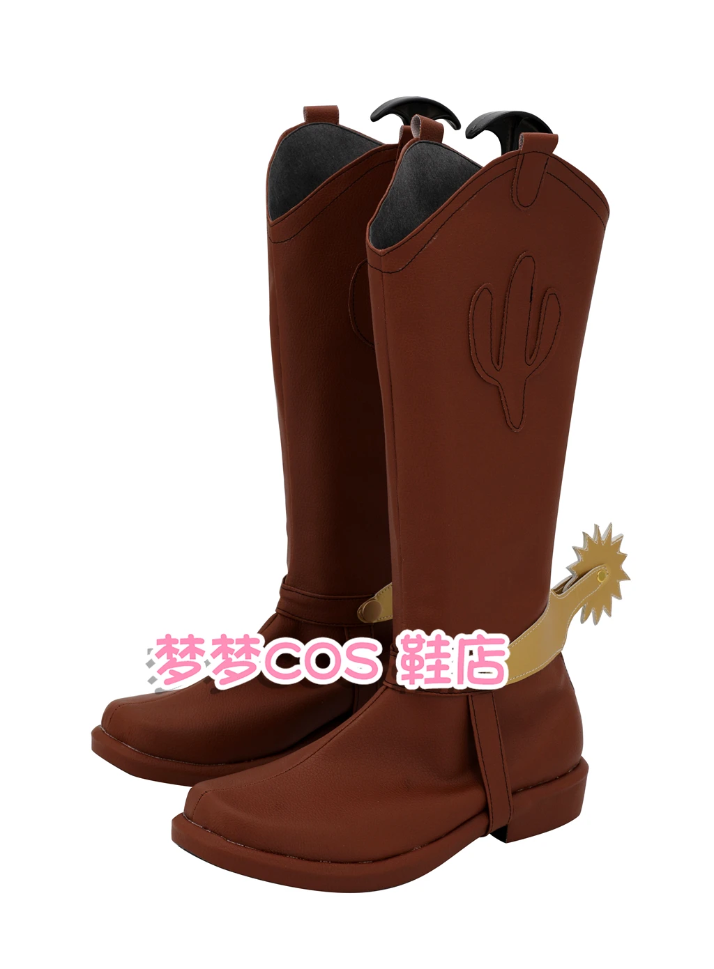 Woody Sheriff Woody Pride Cosplay Shoes Brown Handmade Faux Leather Boots Carnival Party Halloween Boots