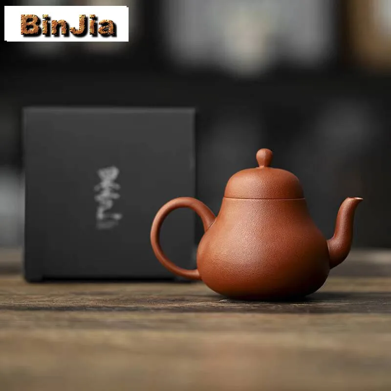 

120Ml Antique Original Mine Purple Clay Teapots Handmade Orange Peel Siting Pot Raw Ore Zhu Mud Brewing Kettle Zisha Teaware Set
