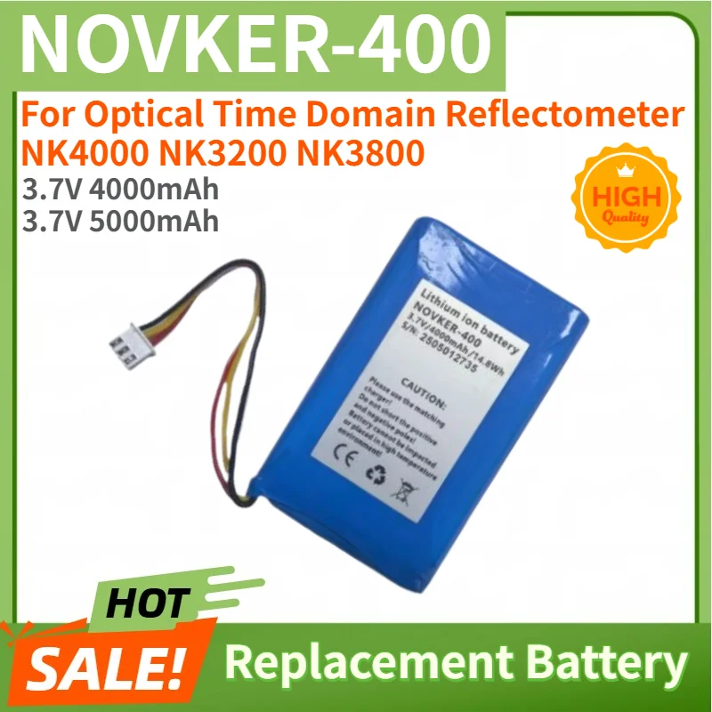 NOVKER-400 Battery 4000mAh 5000mAh for Optical Time Domain Reflectometer NK4000 NK3200 NK3800 High Quality Replacement Battery