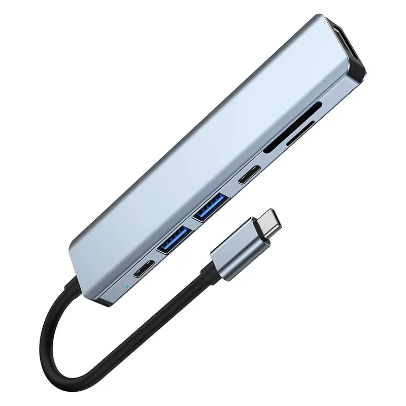 USB Extender Suitable For A-pple, Hua-wei, Mac-Book Type-C Seven In One Docking Station