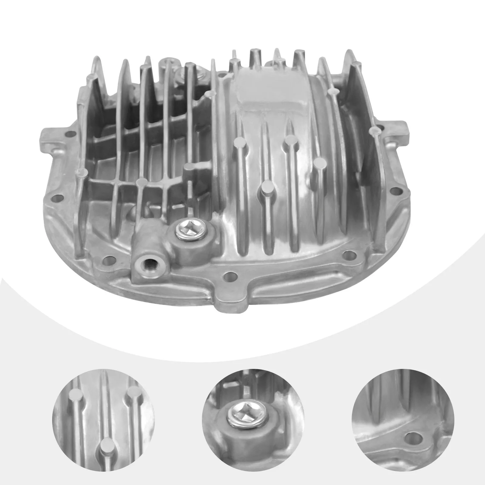

Ford Mustang 8.8" Aluminum Differential Cover 1985-2014 - Finned Rear Axle Heat Dissipation, Direct Fit (Fast US Ship)