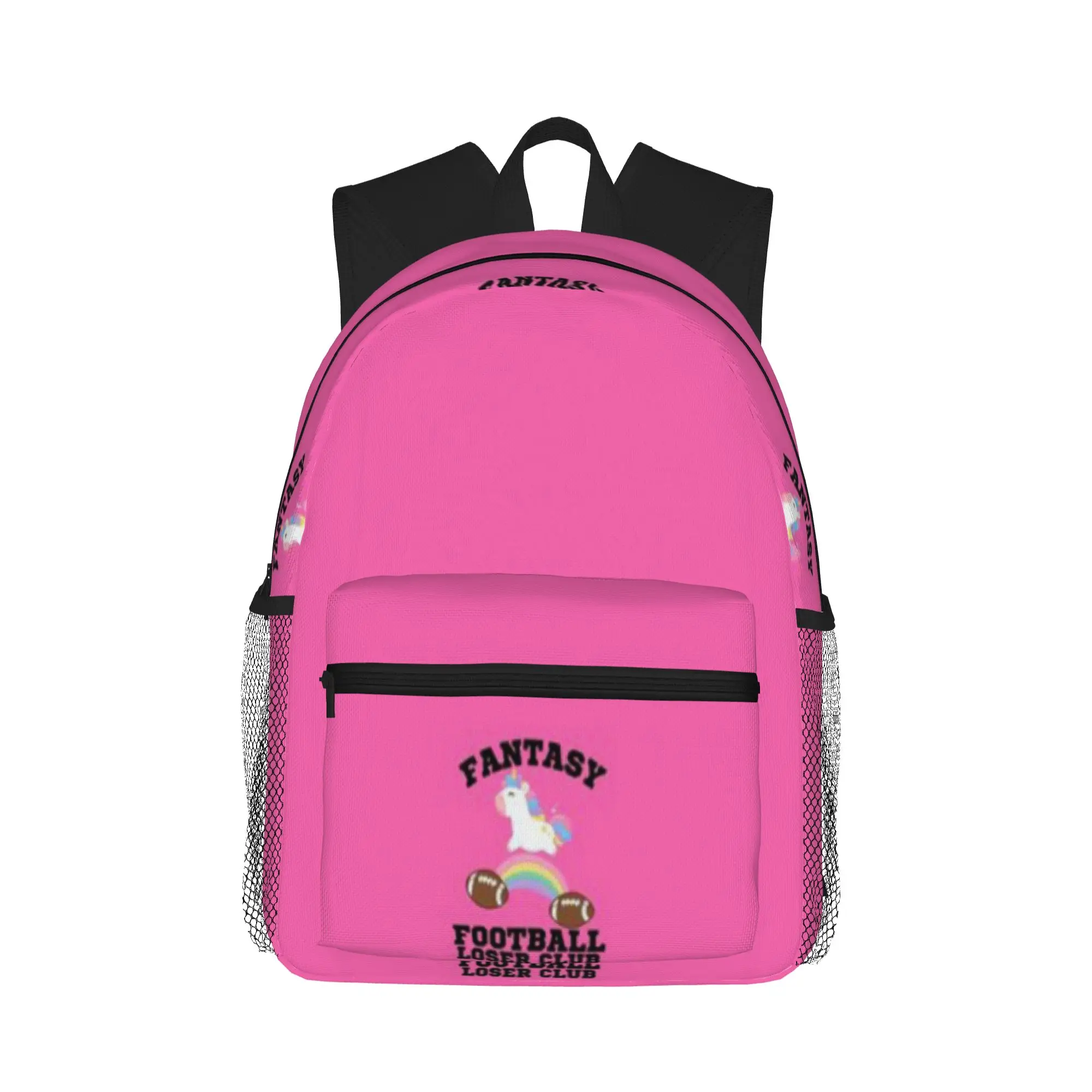 Fantasy Football Loser Club Unicorn (Pink)- Fantasy Football League (FFL)  Casual Backpack for Students and Adults Bags