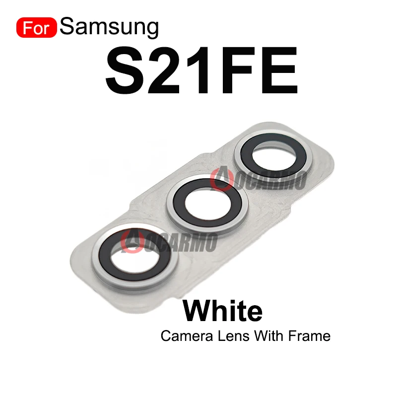 For Samsung Galaxy S21 FE  Back Camera Rear Lens With Frame s21fe Replacement Parts