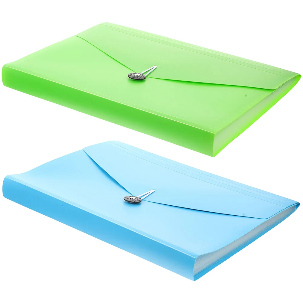 2Pcs Accordion File Organizer Multi-Layer Expandable File Folder Portable Office Document Organizer Large Capacity Paper