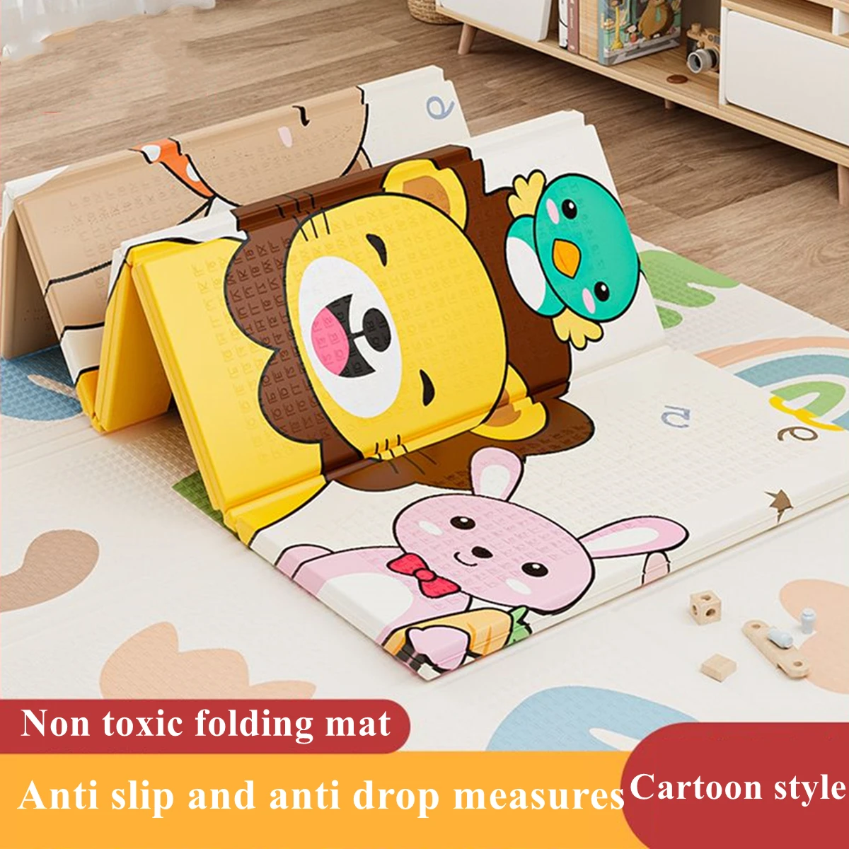 XPE Baby Folding Mat Foam Puzzle Kids Rug 1cm ThickToddler Crawling Pad Games Children\'s Toys Activity Developing Mats 180*100cm