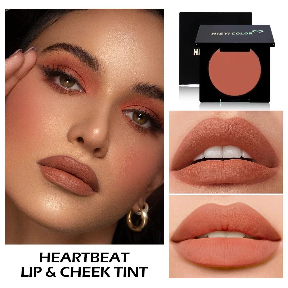 Lip & Cheek Matte Mud Tint — Multi-Look Soft Velvet Finish, Easy Blend, Long-Wear Waterproof for Winter & Xmas Makeup
